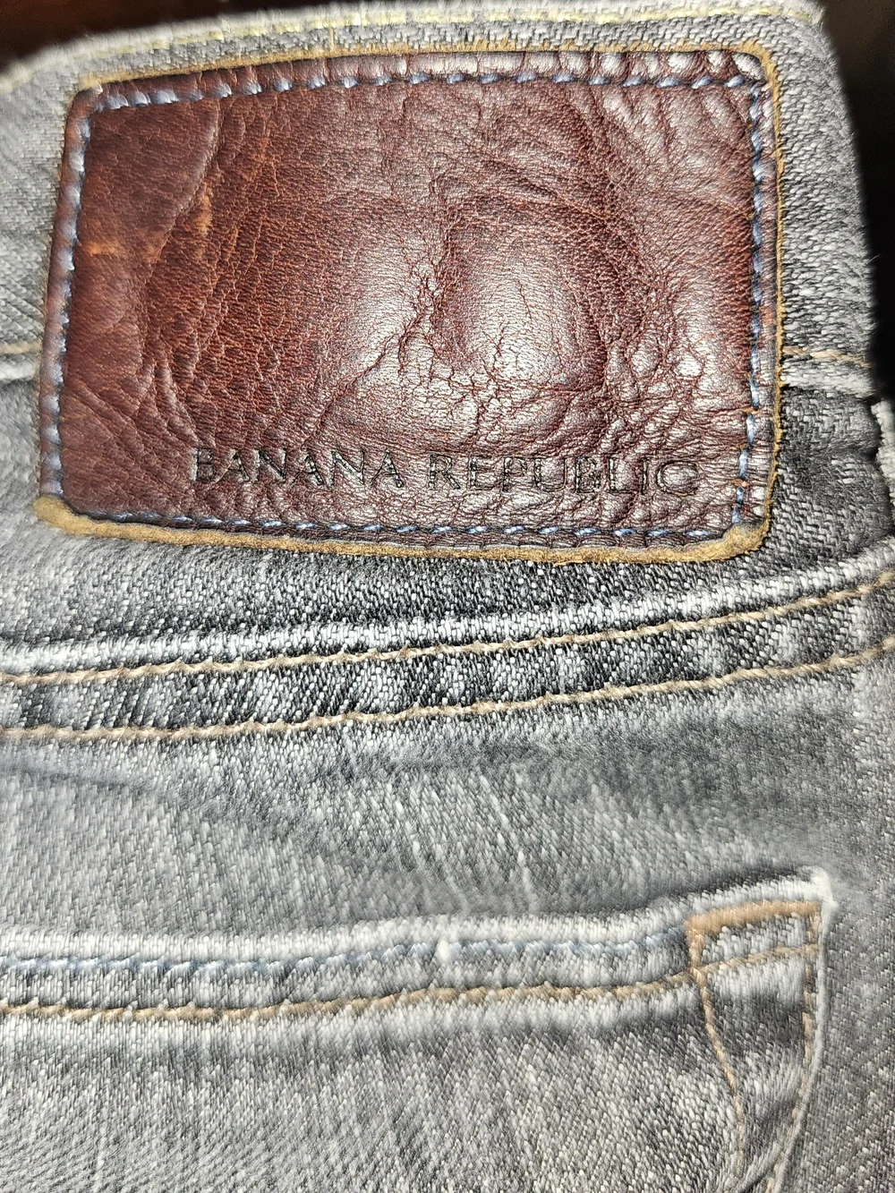 Banana Republic Men's Straight Jeans - Black Wash